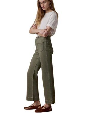 Faherty Stretch Terry Patch Pocket Pants Island Olive green women’s Size 28